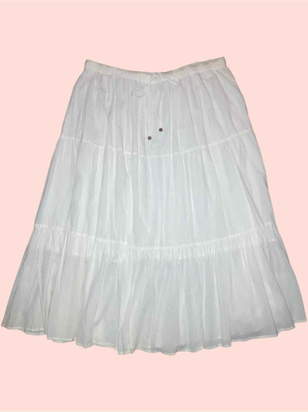White Cotton Maxi Skirt